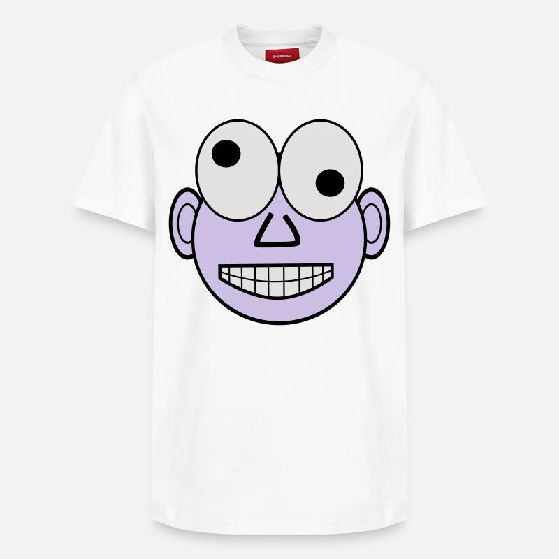 funny face - T-shirt unisexe décontracté en coton Supima – de SPREAD - blanc