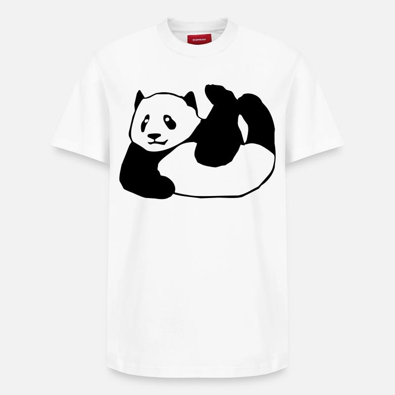 Panda, Bär,Tier, - Relaxed Unisex Supima Cotton T-Shirt – von SPREAD - Weiß