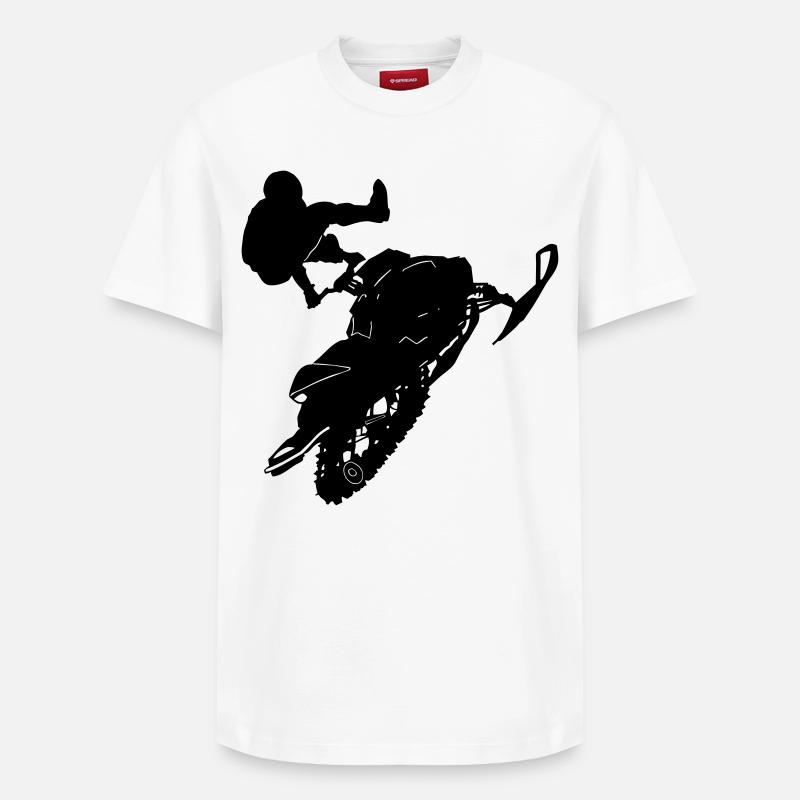 Motoneige pilote Stunts - T-shirt unisexe décontracté en coton Supima – de SPREAD - blanc