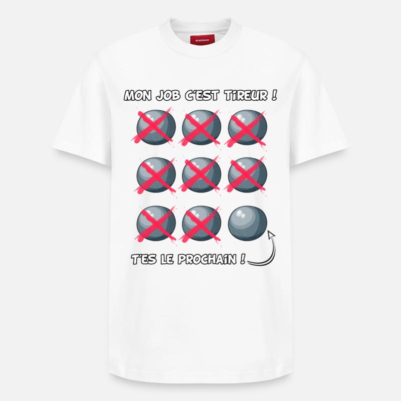 Profession tireur de boules - T-shirt unisexe décontracté en coton Supima – de SPREAD - blanc
