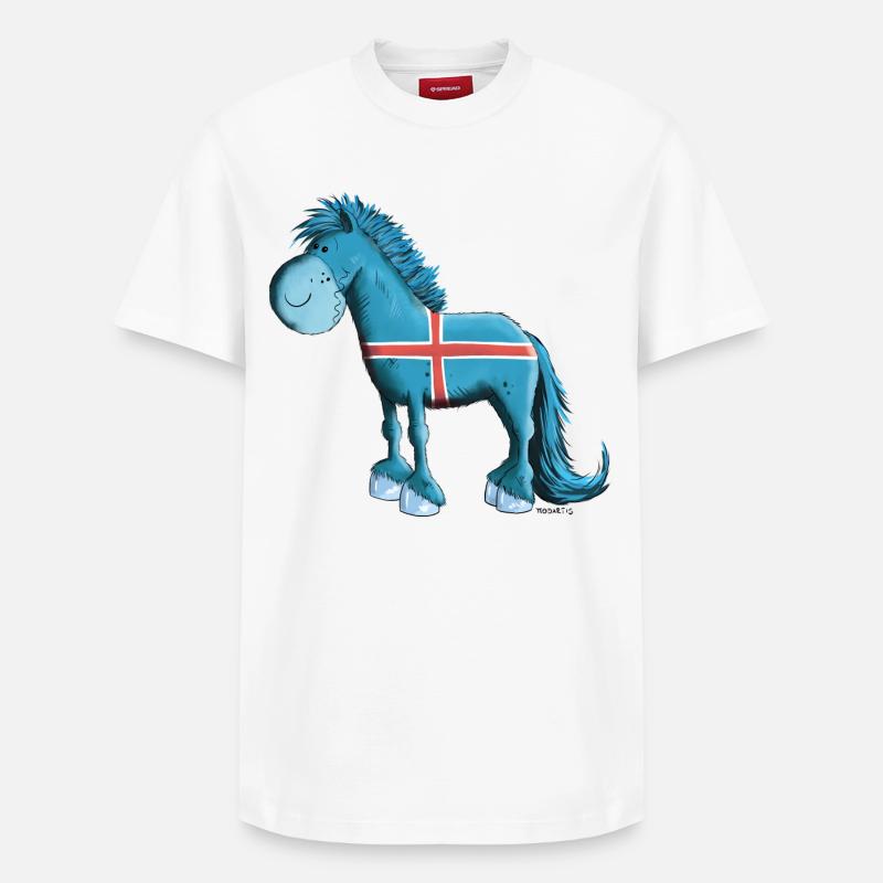 Der Isländer ist da - Relaxed Unisex Supima Cotton T-Shirt – von SPREAD - Weiß