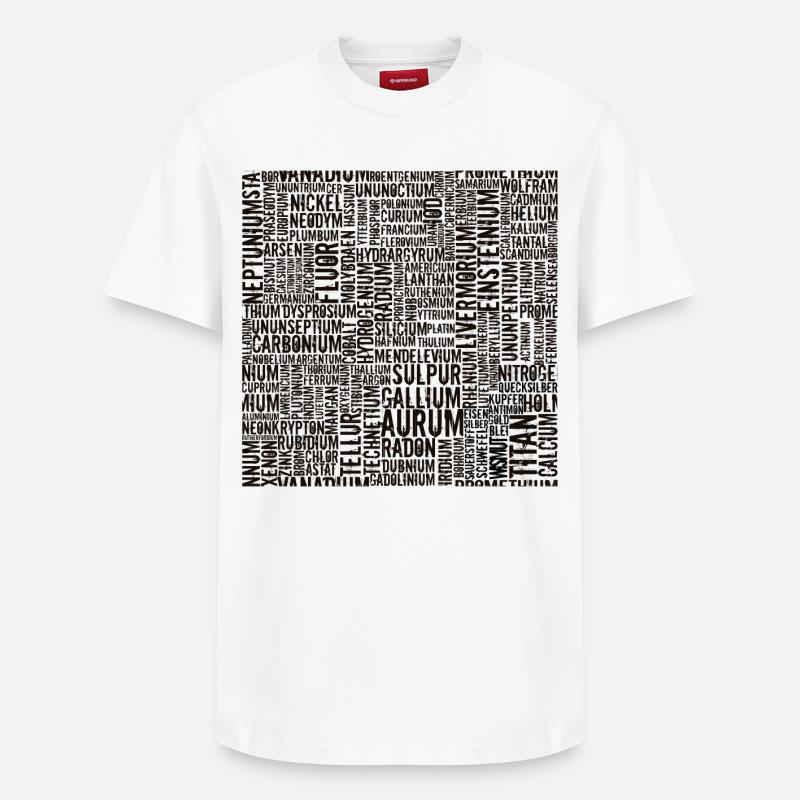 Chemische Elemente... - Relaxed Unisex Supima Cotton T-Shirt – von SPREAD - Weiß