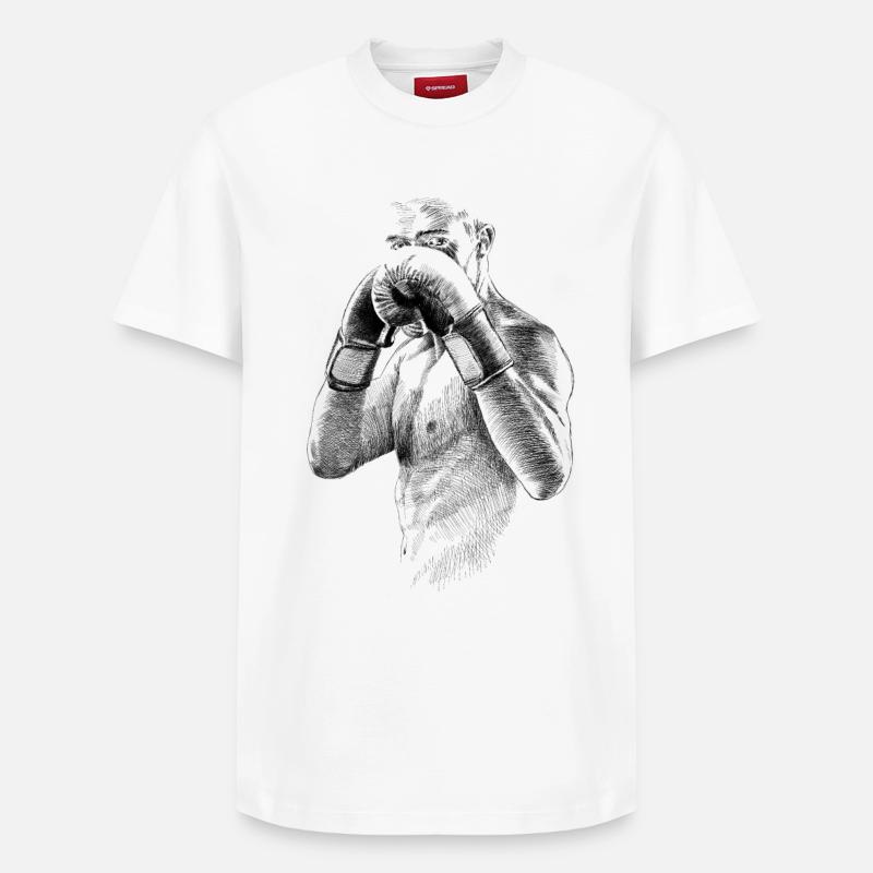 Boxer - T-shirt unisexe décontracté en coton Supima – de SPREAD - blanc