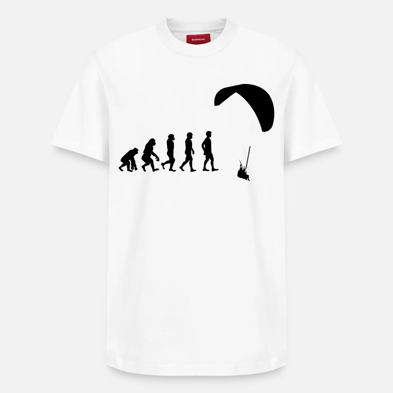 Evolution glider - Relaxed Unisex Supima Cotton T-Shirt – by SPREAD - white