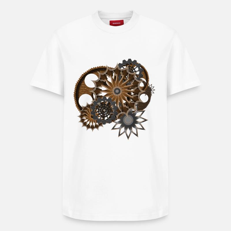 Steampunk - T-shirt unisexe décontracté en coton Supima – de SPREAD - blanc