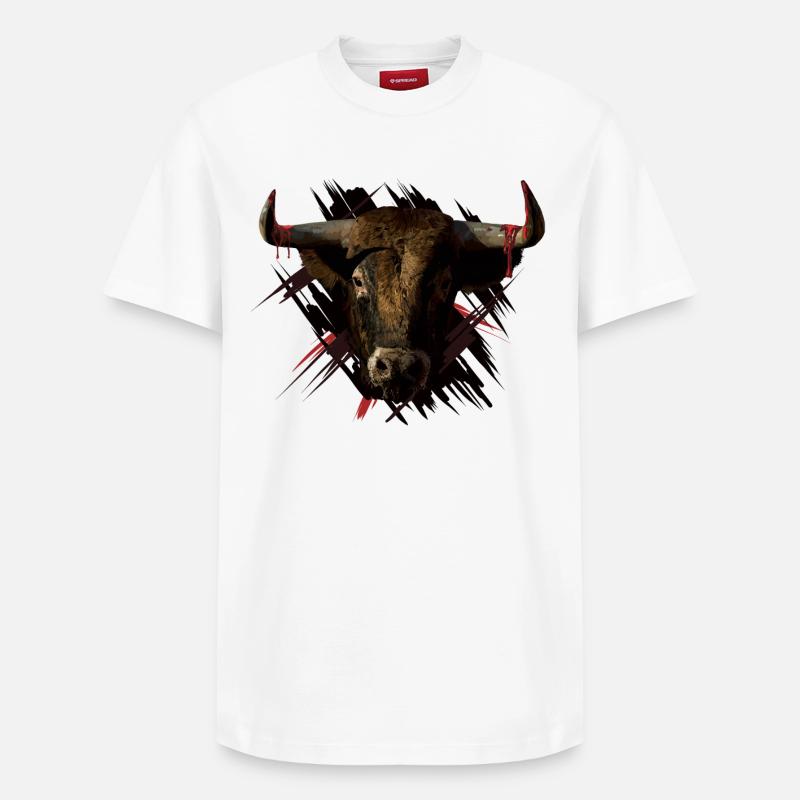 Corrida - T-shirt unisexe décontracté en coton Supima – de SPREAD - blanc
