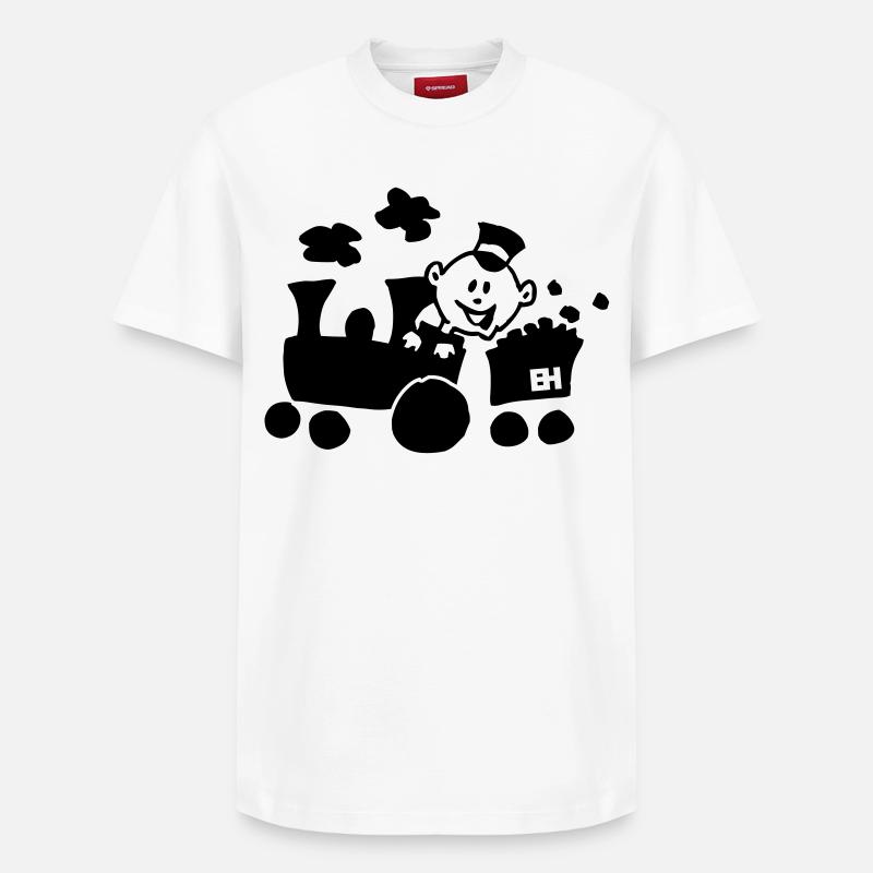 Zug - Relaxed Unisex Supima Cotton T-Shirt – von SPREAD - Weiß