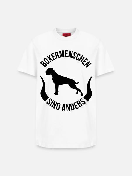 Boxermenschen sind anders - Relaxed Unisex Supima Cotton T-Shirt – von SPREAD - Weiß