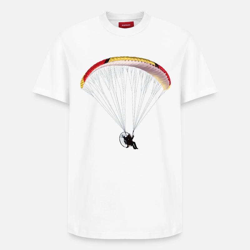 Paramotor - T-shirt unisexe décontracté en coton Supima – de SPREAD - blanc