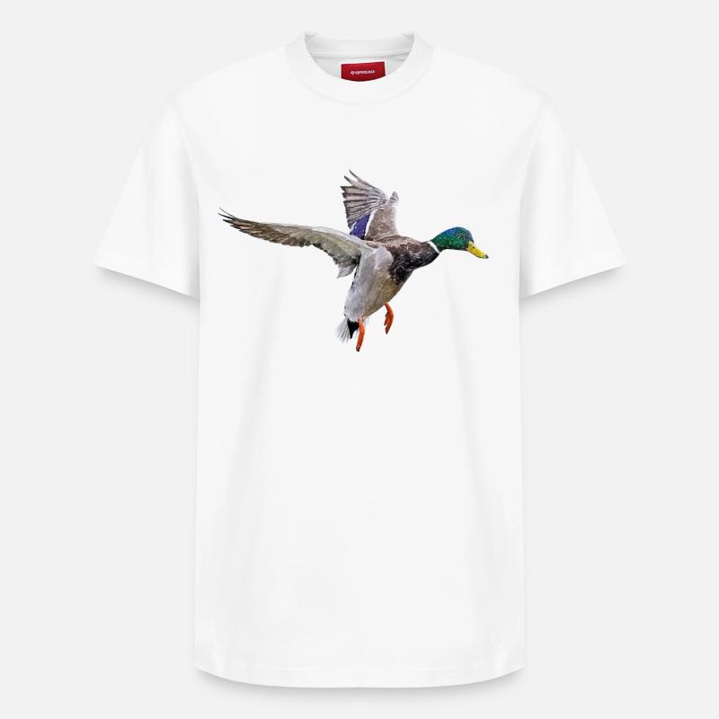 Erpel - Relaxed Unisex Supima Cotton T-Shirt – von SPREAD - Weiß