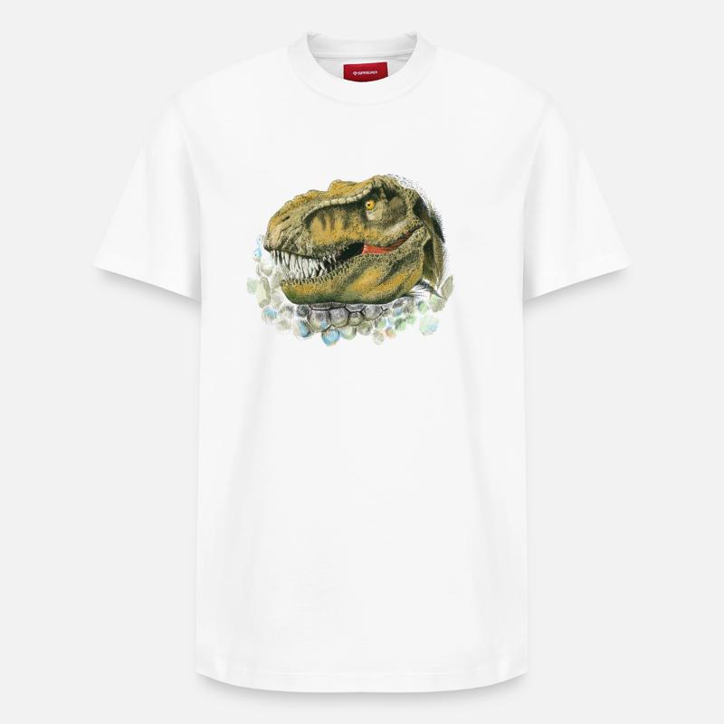 Dinosaurier - Relaxed Unisex Supima Cotton T-Shirt – von SPREAD - Weiß