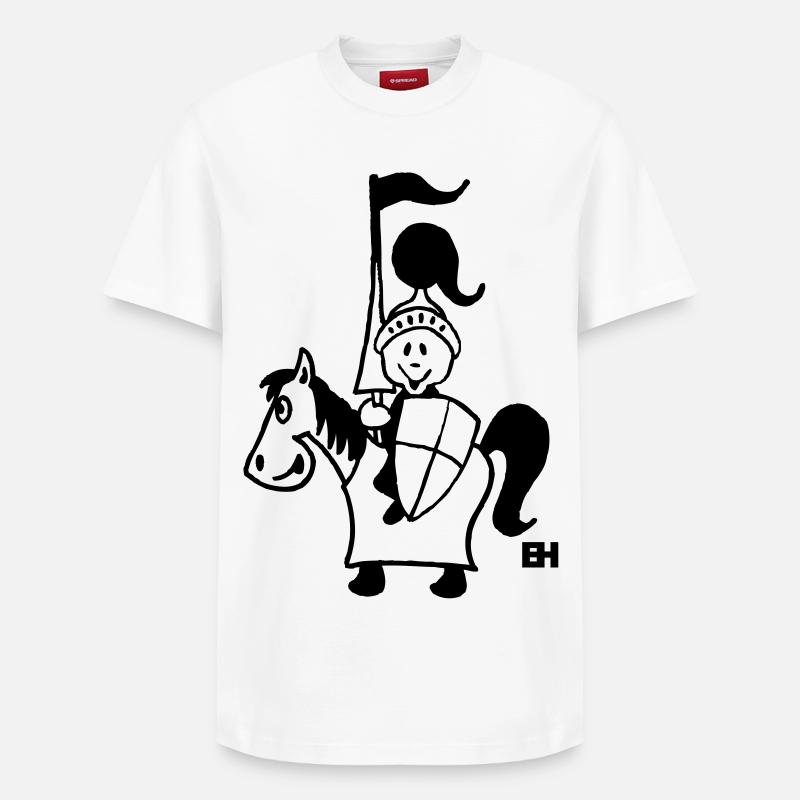 Chevalier - T-shirt unisexe décontracté en coton Supima – de SPREAD - blanc