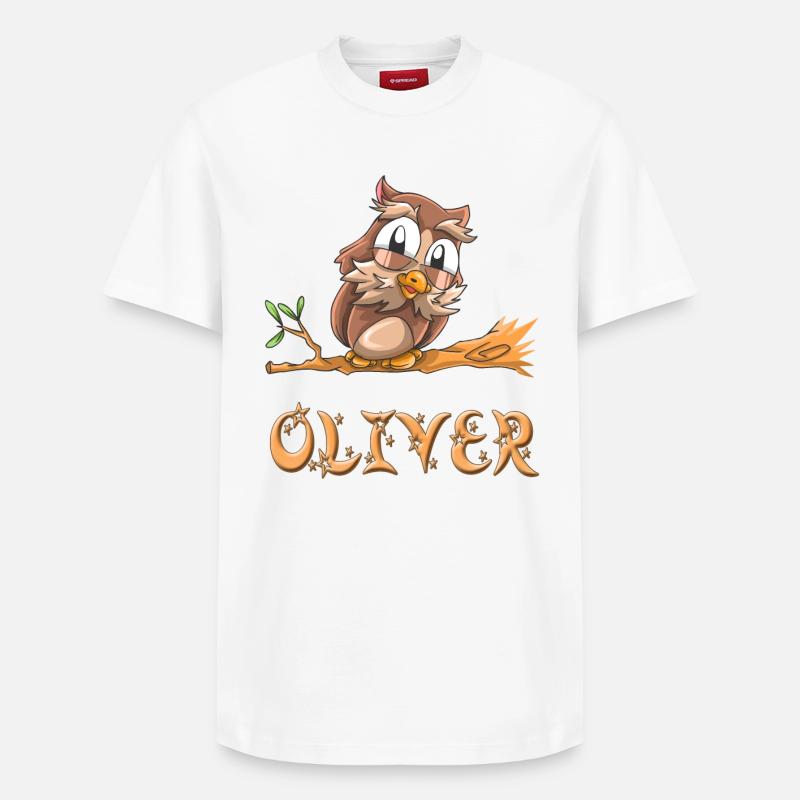 Hibou Oliver - T-shirt unisexe décontracté en coton Supima – de SPREAD - blanc