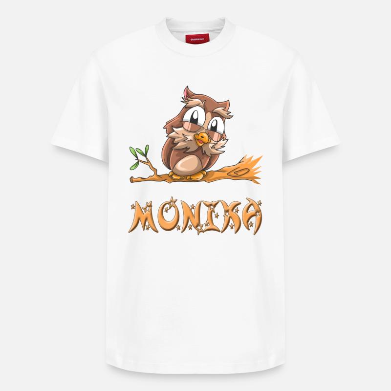 Owl Monika - T-shirt unisexe décontracté en coton Supima – de SPREAD - blanc