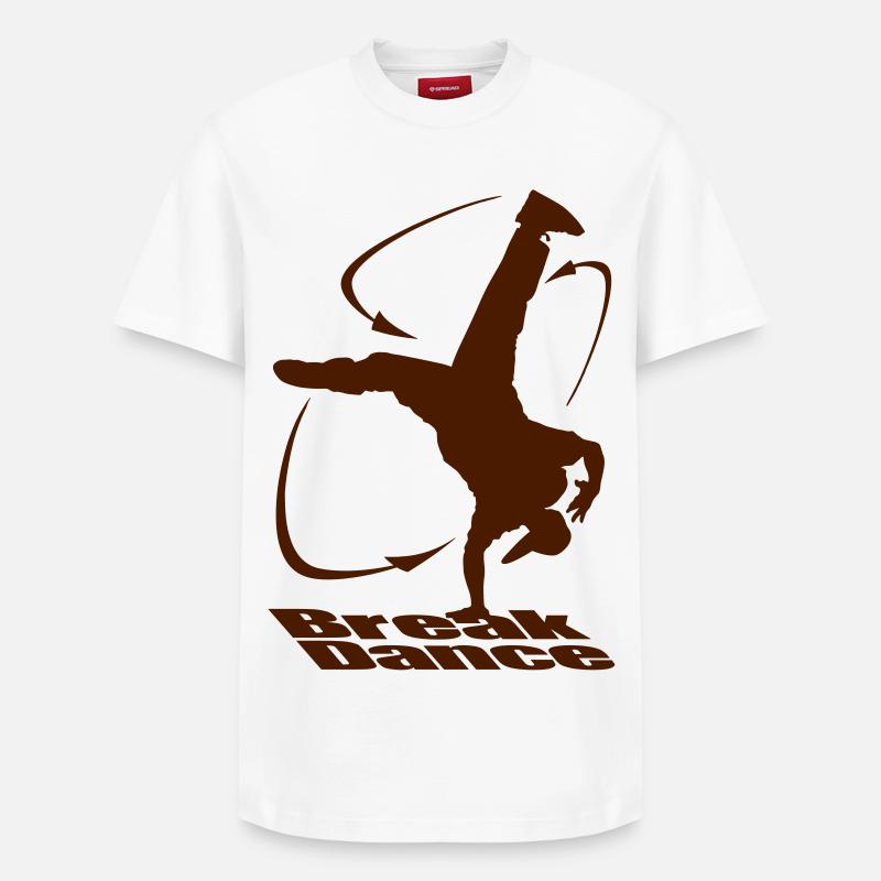 Breakdance moove - T-shirt unisexe décontracté en coton Supima – de SPREAD - blanc