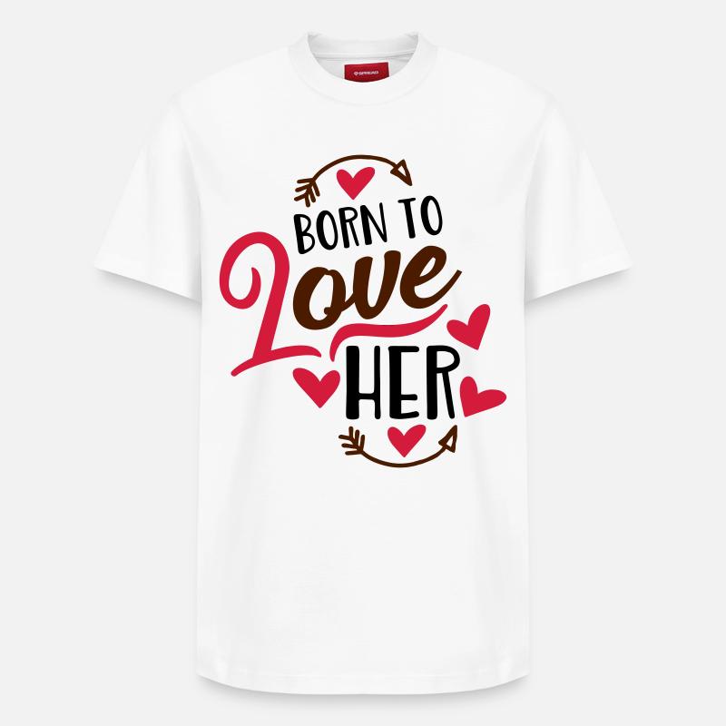 amour - T-shirt unisexe décontracté en coton Supima – de SPREAD - blanc
