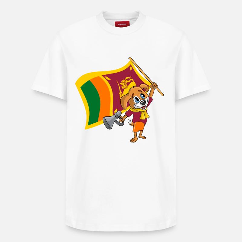 Chien fan du Sri Lanka - T-shirt unisexe décontracté en coton Supima – de SPREAD - blanc