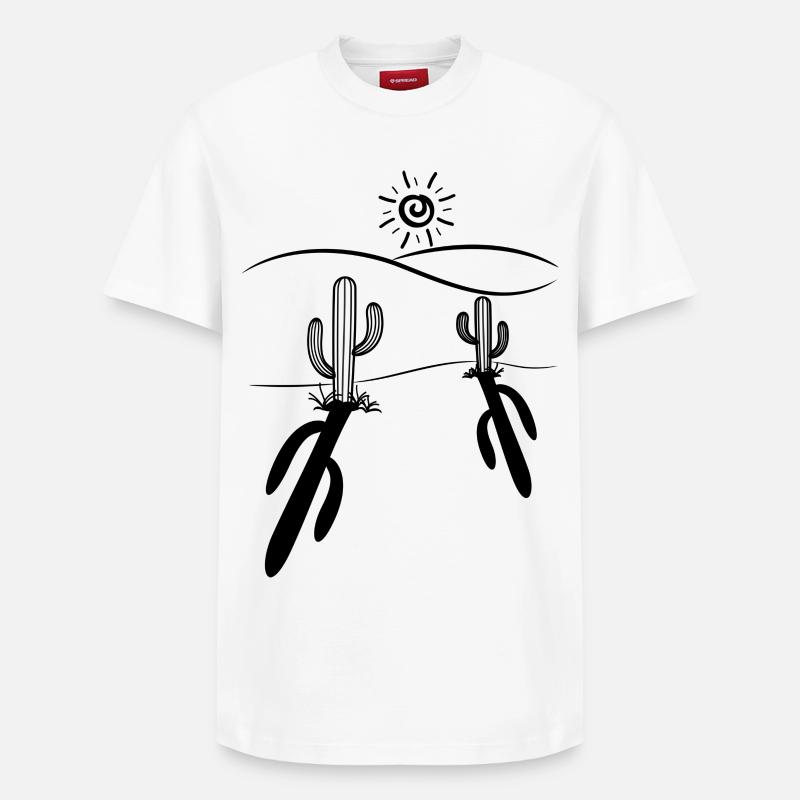 cactus - T-shirt unisexe décontracté en coton Supima – de SPREAD - blanc