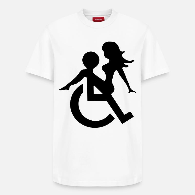 Wheelchairlove - T-shirt unisexe décontracté en coton Supima – de SPREAD - blanc