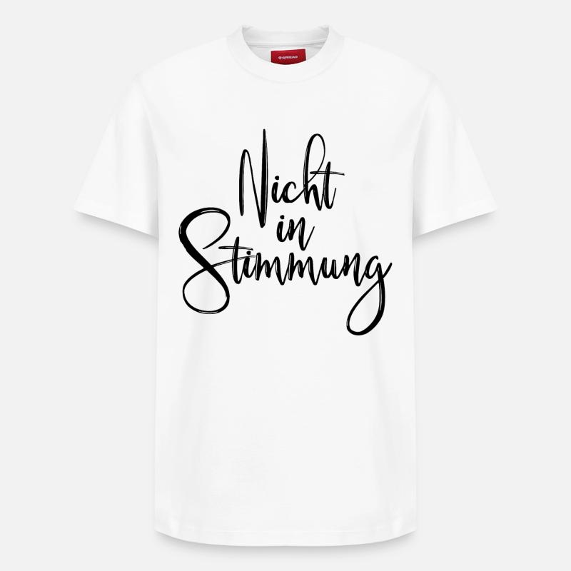 Pas d’humeur - T-shirt unisexe décontracté en coton Supima – de SPREAD - blanc