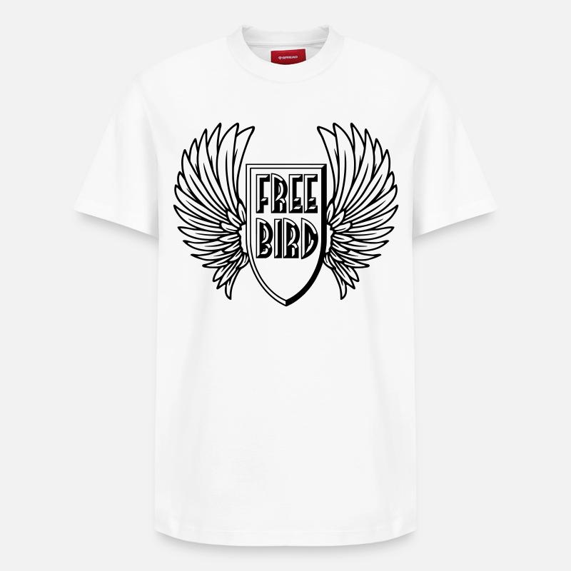free_bird - T-shirt unisexe décontracté en coton Supima – de SPREAD - blanc