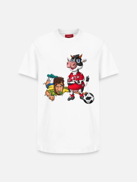 Brésil Suisse - T-shirt unisexe décontracté en coton Supima – de SPREAD - blanc