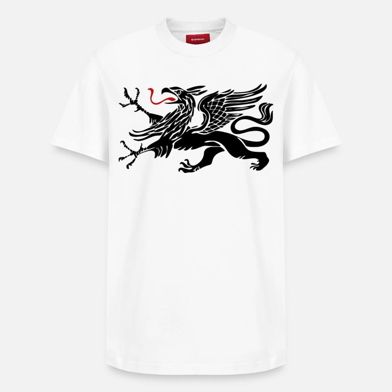 Rostocker Greif Schwarz Rostock - T-shirt unisexe décontracté en coton Supima – de SPREAD - blanc