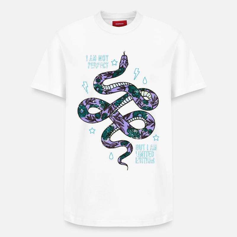 serpent - T-shirt unisexe décontracté en coton Supima – de SPREAD - blanc