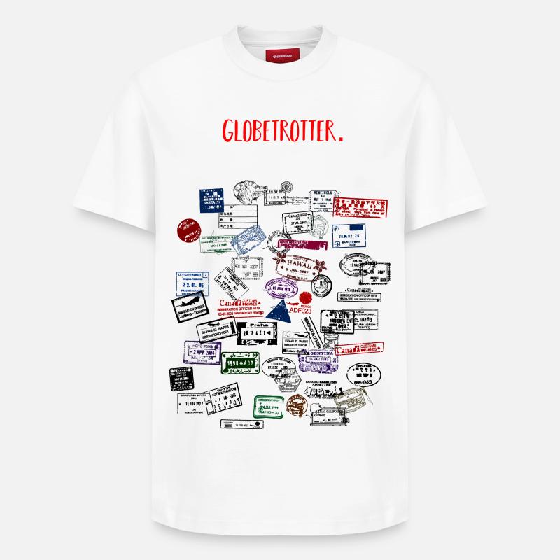 Globetrotter - T-shirt unisexe décontracté en coton Supima – de SPREAD - blanc