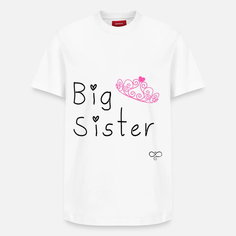 Big Sister - T-shirt unisexe décontracté en coton Supima – de SPREAD - blanc