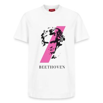 beethoven punk musique festival klassik compositeur ta - T-shirt unisexe décontracté en coton Supima – de SPREAD - blanc - Devant - AI Model Female 172 dark (172cm) & AI Model Male 185 dark (185cm)