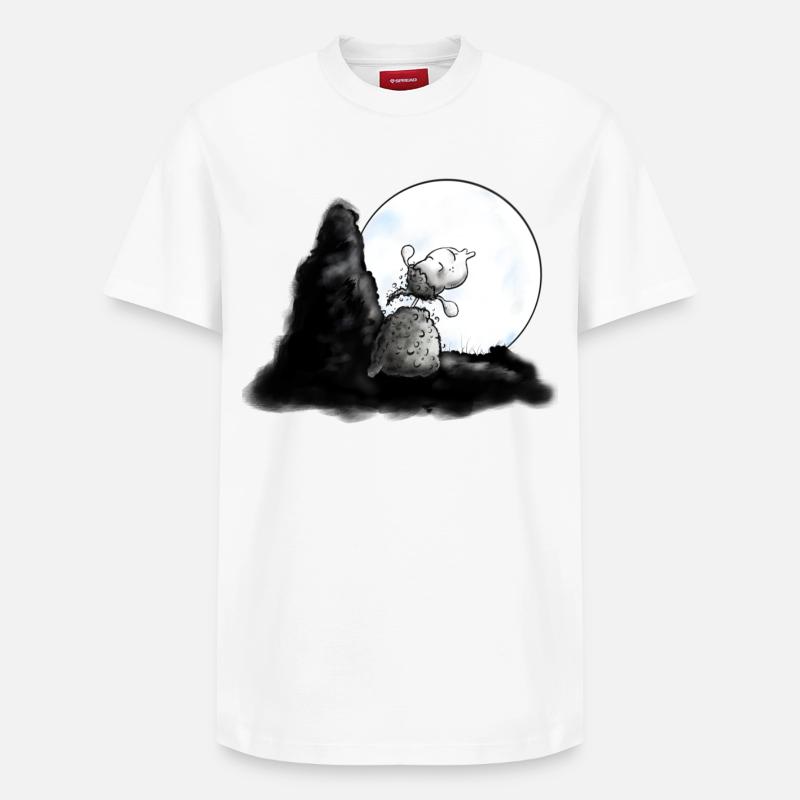 "Moutons loup" - Mouton - Mouton - T-shirt unisexe décontracté en coton Supima – de SPREAD - blanc