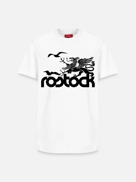 Rostock - Griffon et Seagulls - T-shirt unisexe décontracté en coton Supima – de SPREAD - blanc