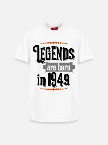 born in 1949 - Relaxed Unisex Supima Cotton T-Shirt – by SPREAD - white