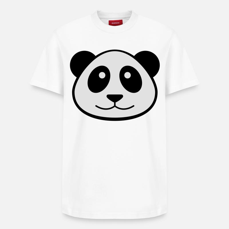 Visage de panda - T-shirt unisexe décontracté en coton Supima – de SPREAD - blanc