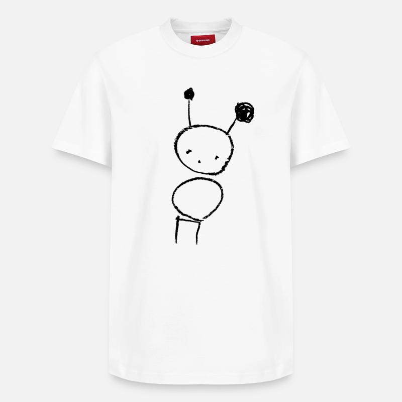 Alien - Relaxed Unisex Supima Cotton T-Shirt – von SPREAD - Weiß