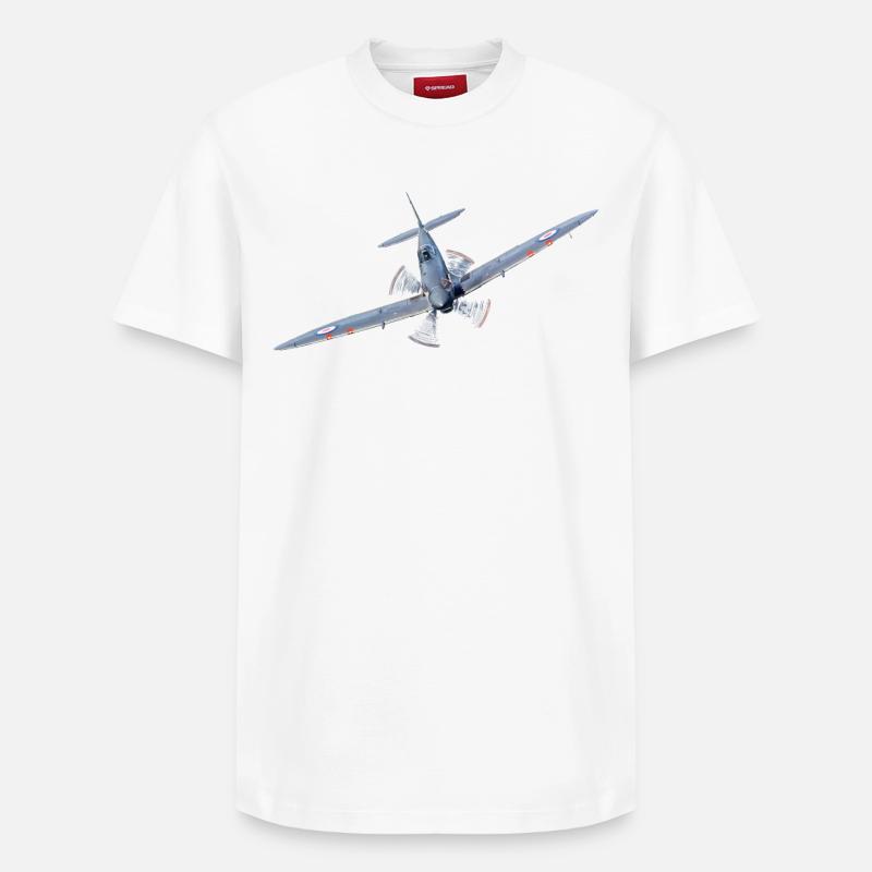 Spitfire - T-shirt unisexe décontracté en coton Supima – de SPREAD - blanc