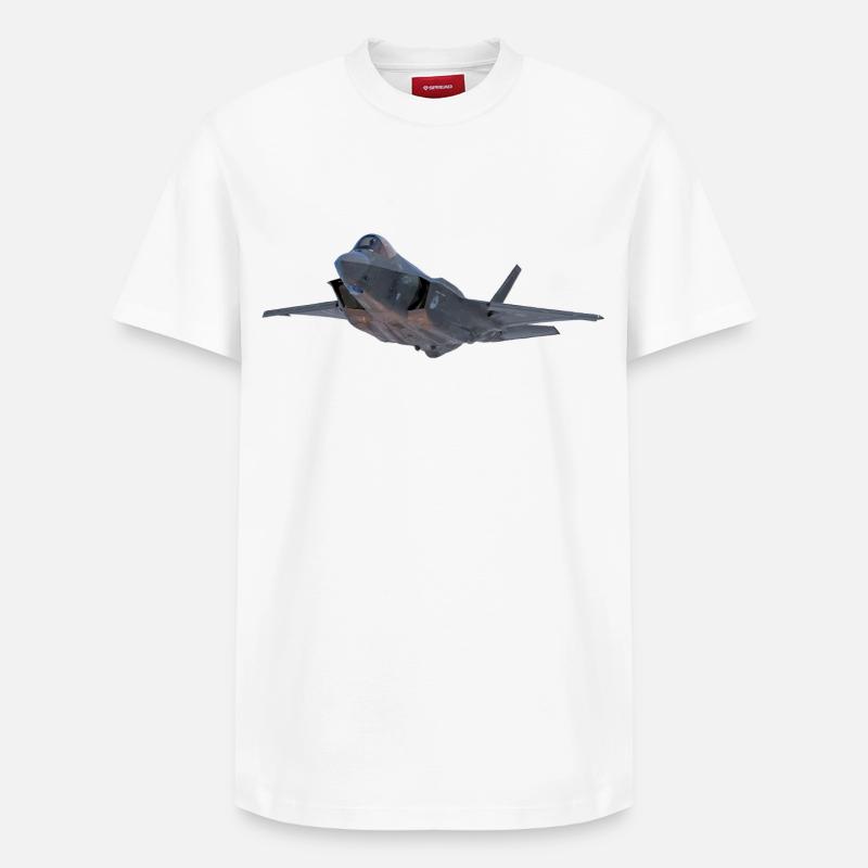 F-35 - Relaxed Unisex Supima Cotton T-Shirt – von SPREAD - Weiß