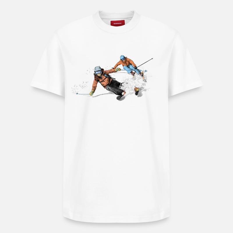 Slalom - Relaxed Unisex Supima Cotton T-Shirt – von SPREAD - Weiß