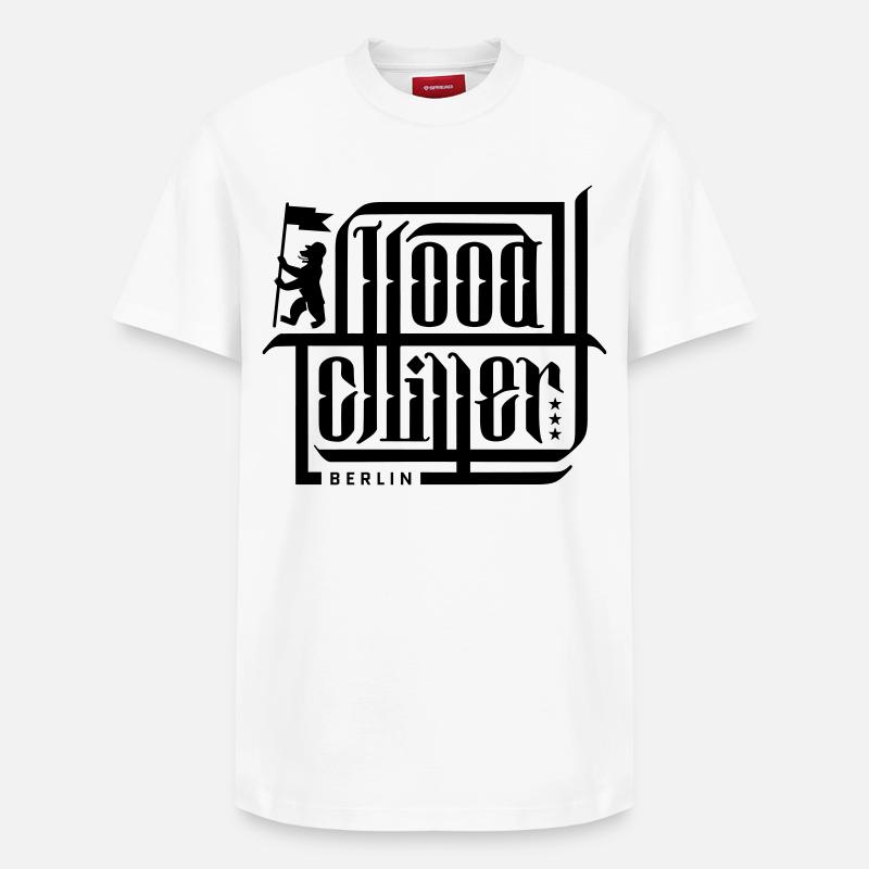 Calli - Hood Chiller Berlin - T-shirt unisexe décontracté en coton Supima – de SPREAD - blanc
