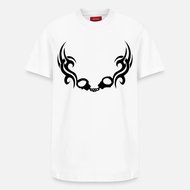 Trible à menottes - T-shirt unisexe décontracté en coton Supima – de SPREAD - blanc