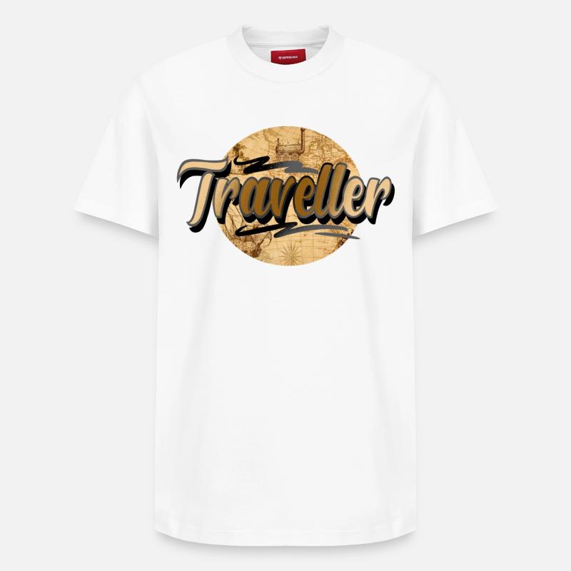 Traveller - T-shirt unisexe décontracté en coton Supima – de SPREAD - blanc