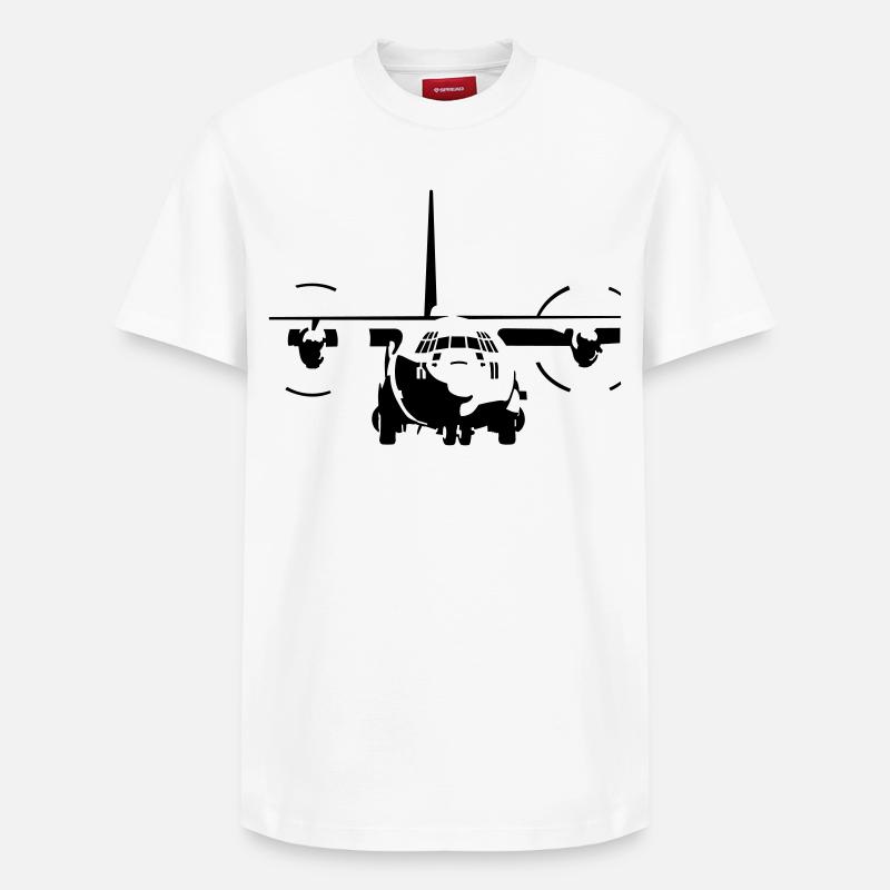 C-130 Hercules - T-shirt unisexe décontracté en coton Supima – de SPREAD - blanc