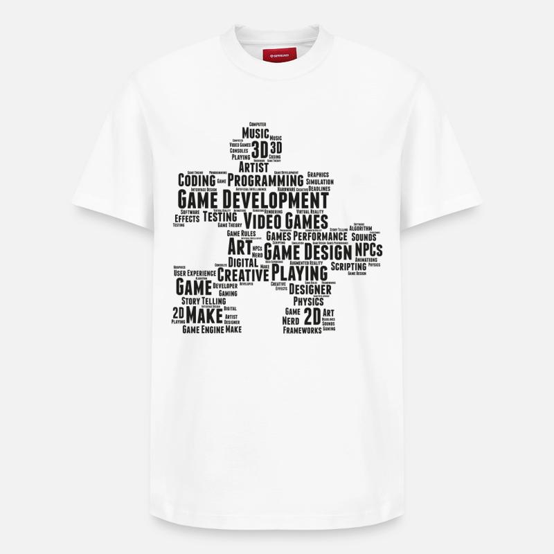 Game Dev - Relaxed Unisex Supima Cotton T-Shirt – von SPREAD - Weiß