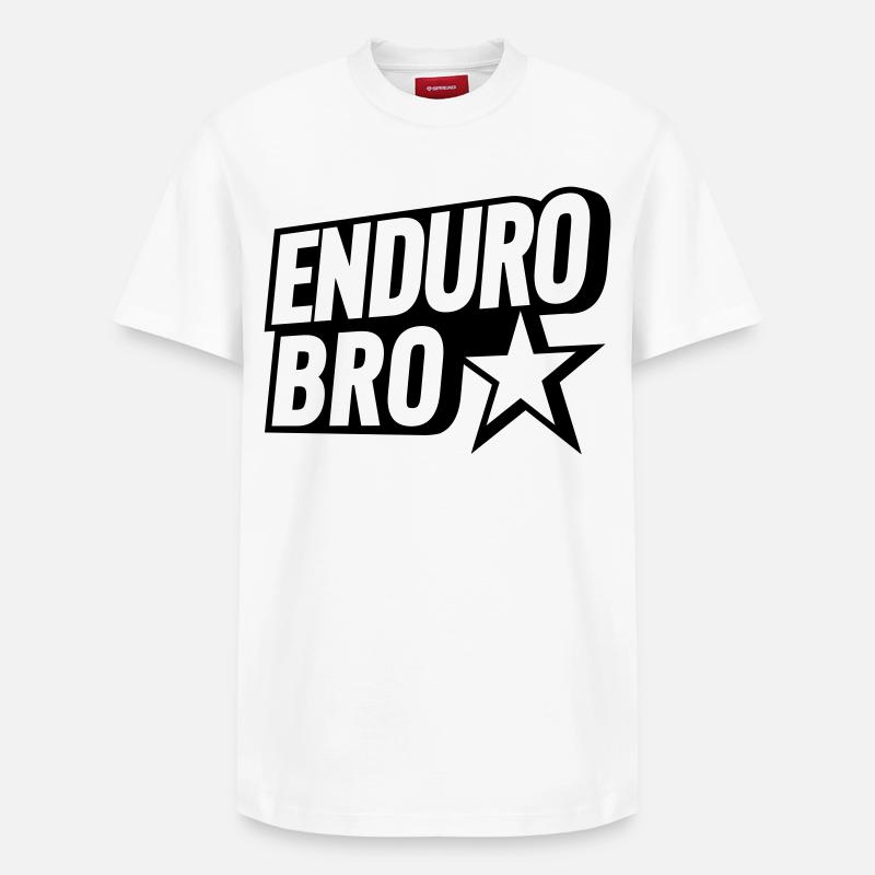 Enduro Bro simple - T-shirt unisexe décontracté en coton Supima – de SPREAD - blanc
