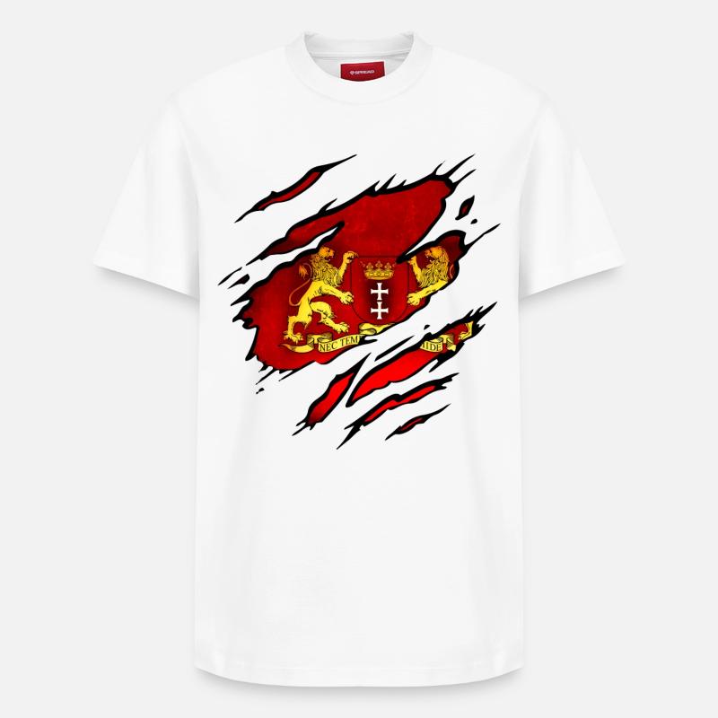 Gdansk - Pologne - T-shirt unisexe décontracté en coton Supima – de SPREAD - blanc