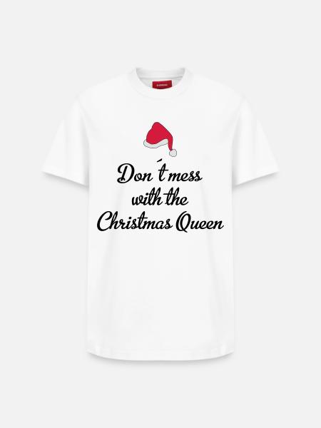 christmas queen - Relaxed Unisex Supima Cotton T-Shirt – by SPREAD - white