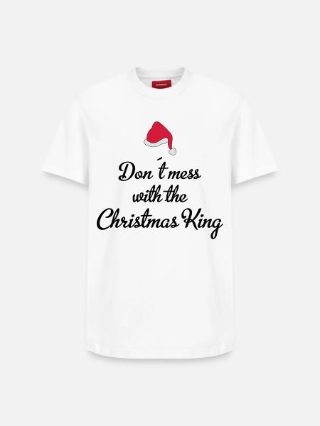 christmas king - Relaxed Unisex Supima Cotton T-Shirt – by SPREAD - white