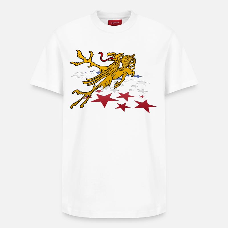 Rostocker Greif 3D - T-shirt unisexe décontracté en coton Supima – de SPREAD - blanc