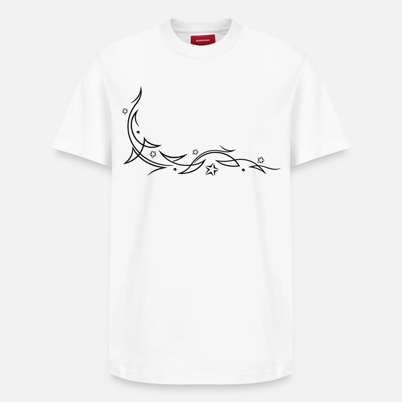 Tribal avec des étoiles - T-shirt unisexe décontracté en coton Supima – de SPREAD - blanc